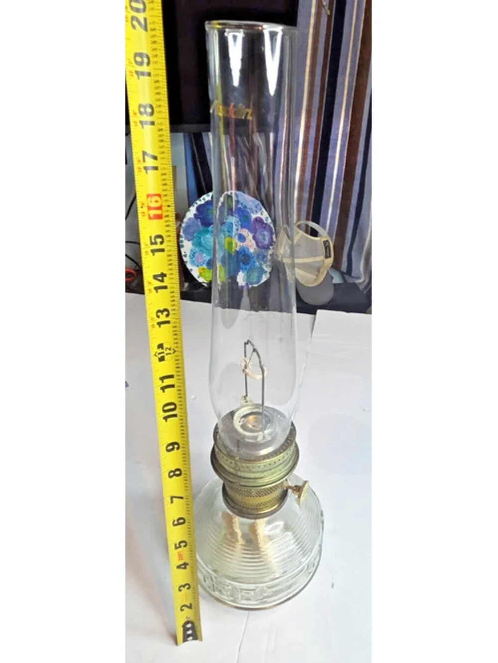 Vintage Aladdin Complete Model 23 Genie Kerosene Oil Lamp Chimney 1977-88